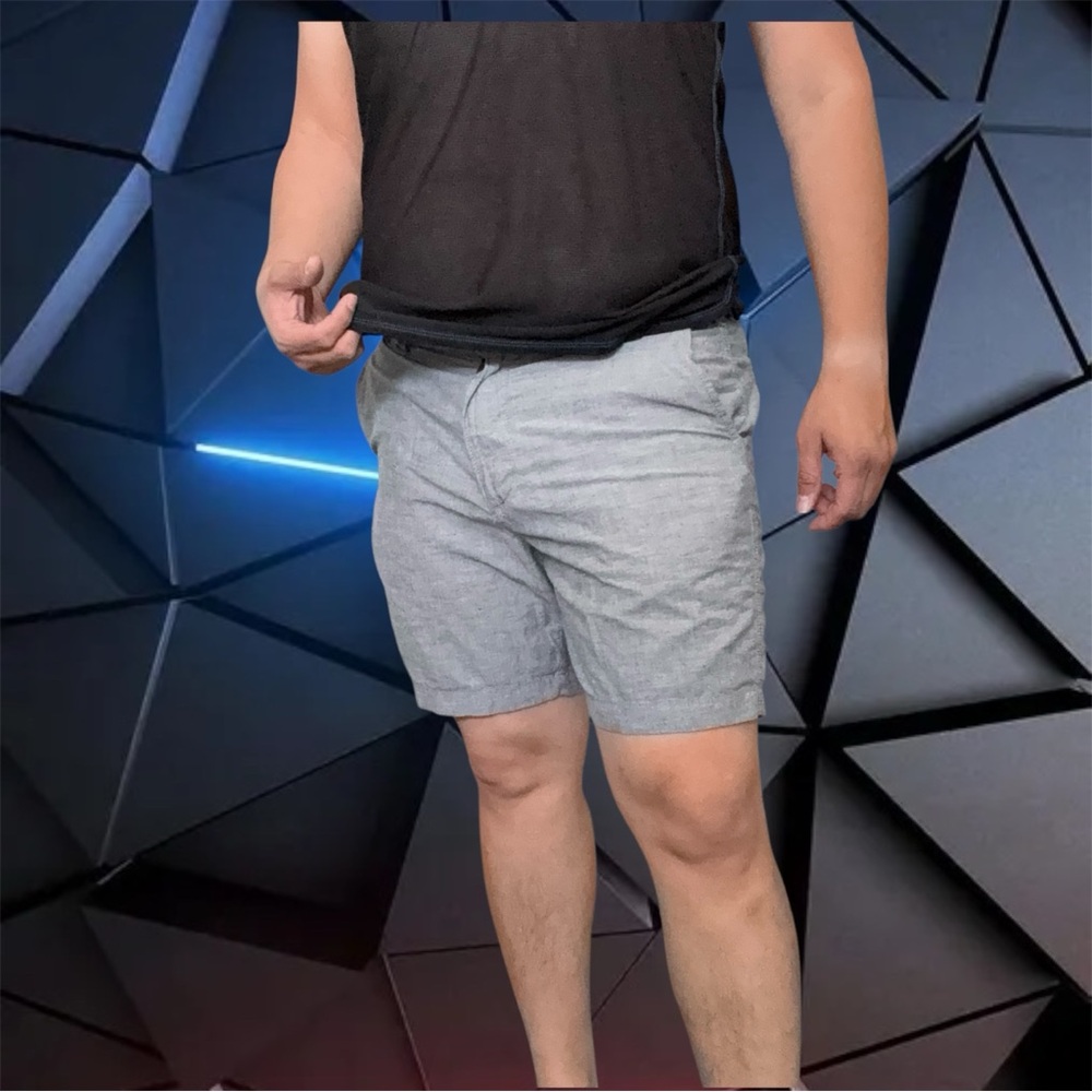 Hollister Gray Flat Front Shorts Casual Style